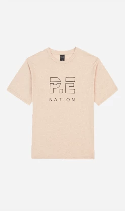 P.E NATION PE Nation | Heads Up Tee - Warm Grey Marle