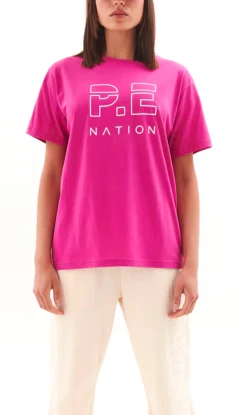 P.E Nation | Heads Up Tee - Raspberry Rose
