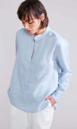 Laing | Isola Linen Shirt - Sky