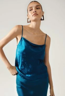 Silk Laundry | Straight Neck Cami - Peacock Monarch Jacquard 6 Silk Laundry | Straight Neck Cami - Peacock Monarch Jacquard -ZIMMERMANN Sales Store media 1200x 178008f3 fd60 436b a574 fbaeb29c6a49