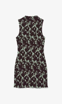 Proenza Schouler White Label | Printed Smocked Mini Dress - Mint/Black