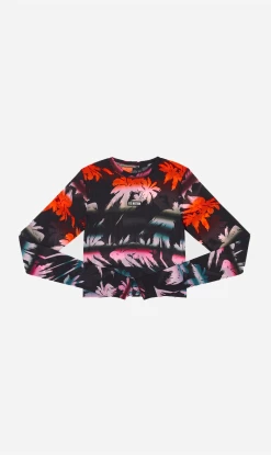 P.E Nation | Oasis LS Top - Palm Tree Print