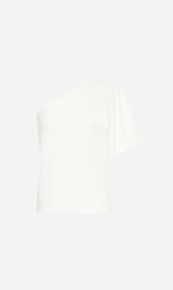 Matteau | One Shoulder Tee - Chalk