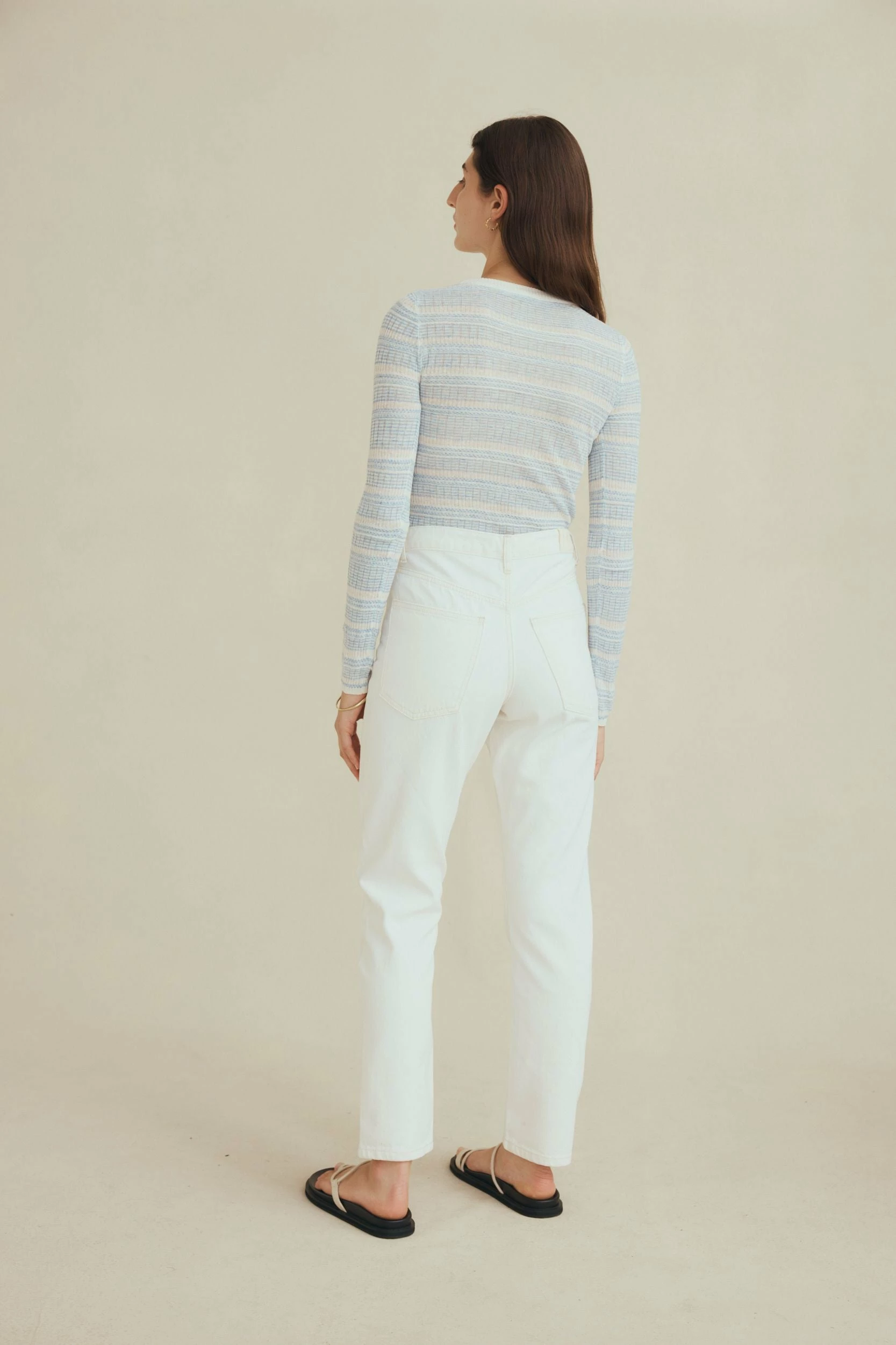 Marle | Straight Leg Denim - Ivory - Image 4