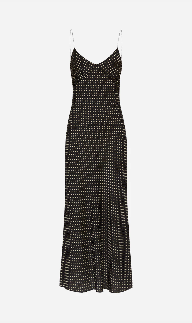 Matteau | Low Back Slip Dress - Polka 1 Matteau | Low Back Slip Dress - Polka