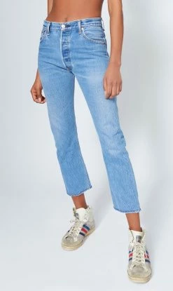 RE/DONE | High Rise Ankle Crop - Indigo