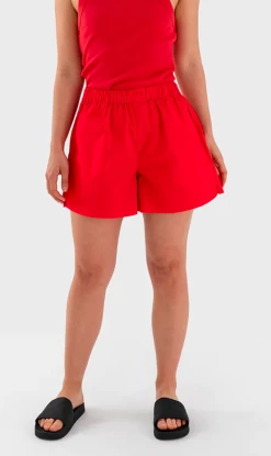 Father Rabbit | Poplin Short - Apple Red
