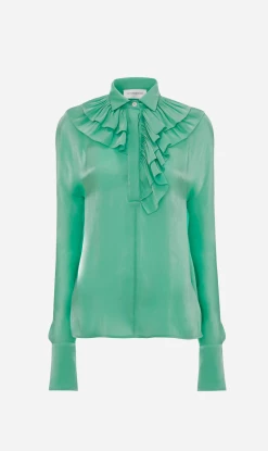 Victoria Beckham | Ruffle Blouse - Green
