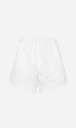 Bassike | Seersucker Pull On Mini Short - White