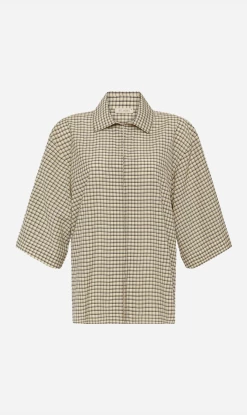 St Agni | Short Sleeve Cotton Shirt - Bijou Check