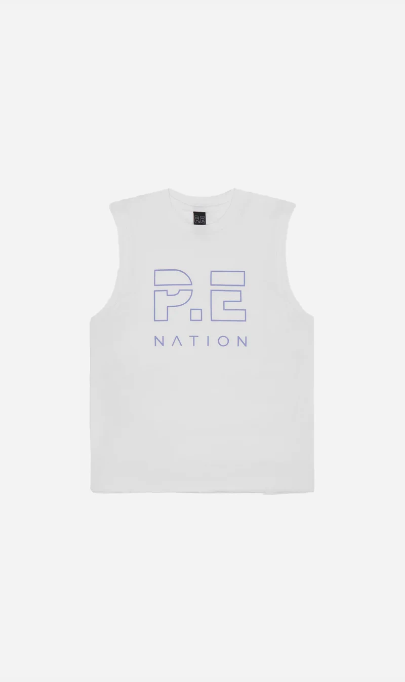P.E Nation | Shuffle Tank - Optic White