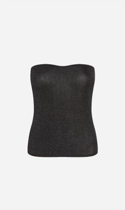 St Agni | 90's Strapless Sheer Knit Top - Galaxy
