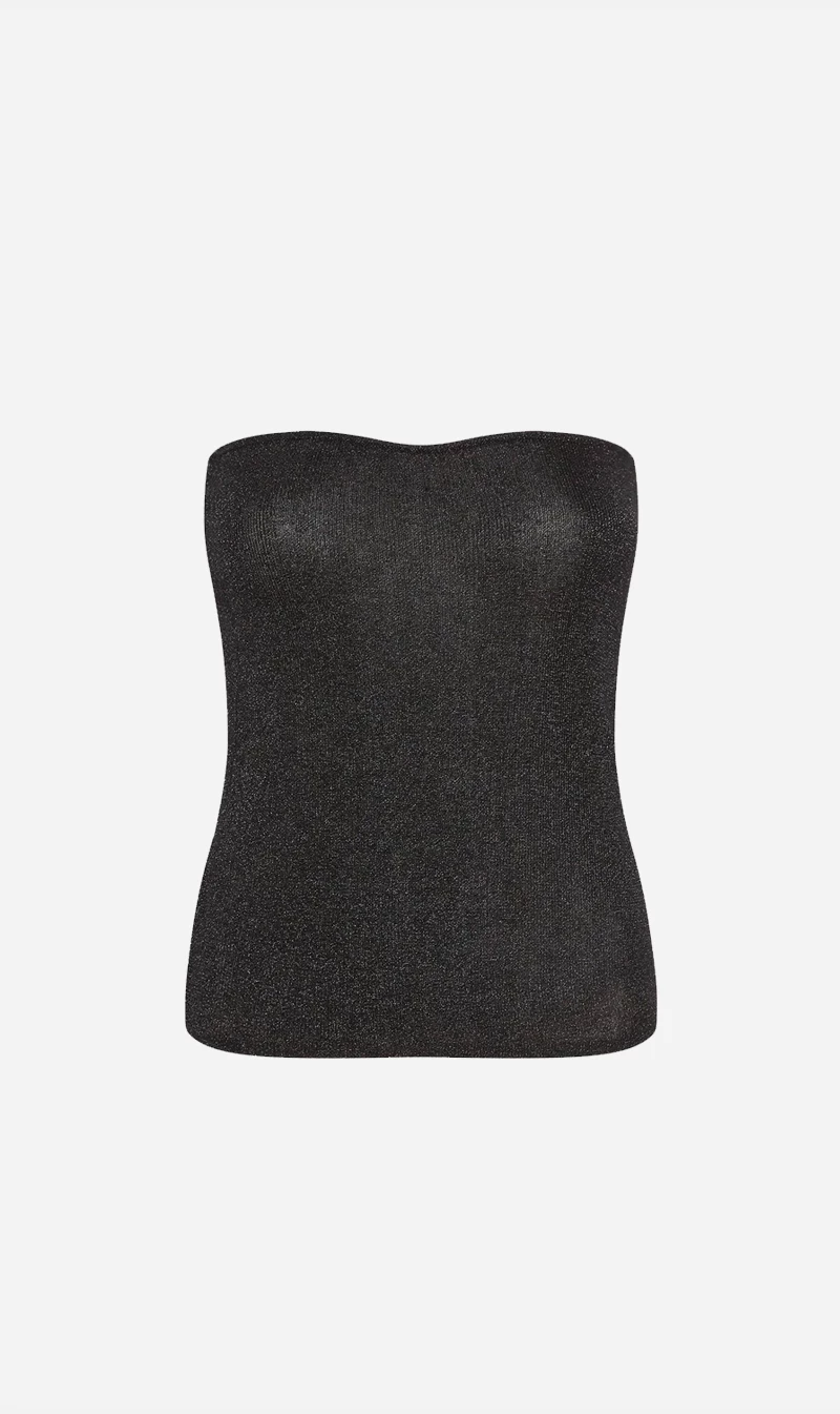 St Agni | 90's Strapless Sheer Knit Top - Galaxy