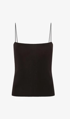 ST AGNI St. Agni | Fine Strap Knit Top - Black