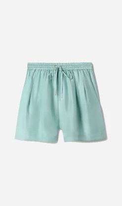 Silk Laundry | Twill Slouch Shorts - Mist