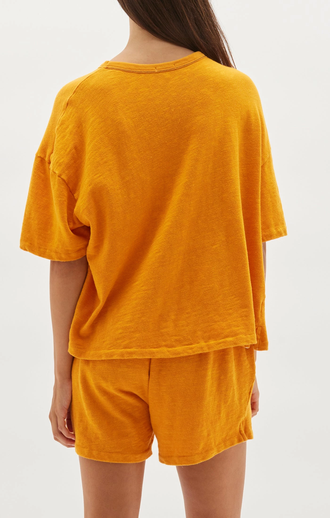 Bassike | Slouch Rib Htg T.shirt - Tangerine - Image 3
