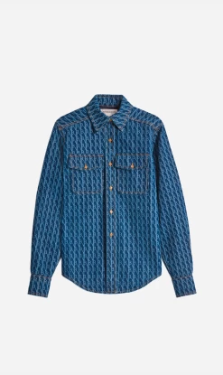 Victoria Beckham | Denim Utility Shirt - VB Monogram