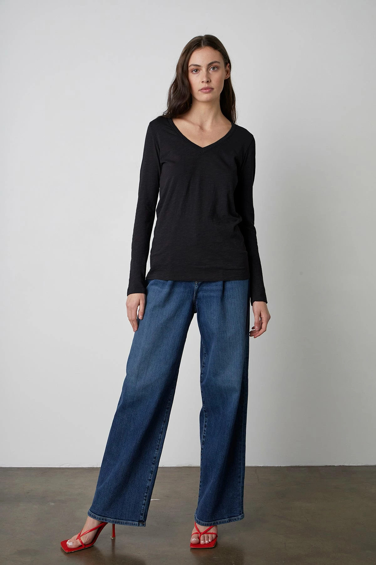 Velvet | Blaire Original Slub Tee - Black - Image 2