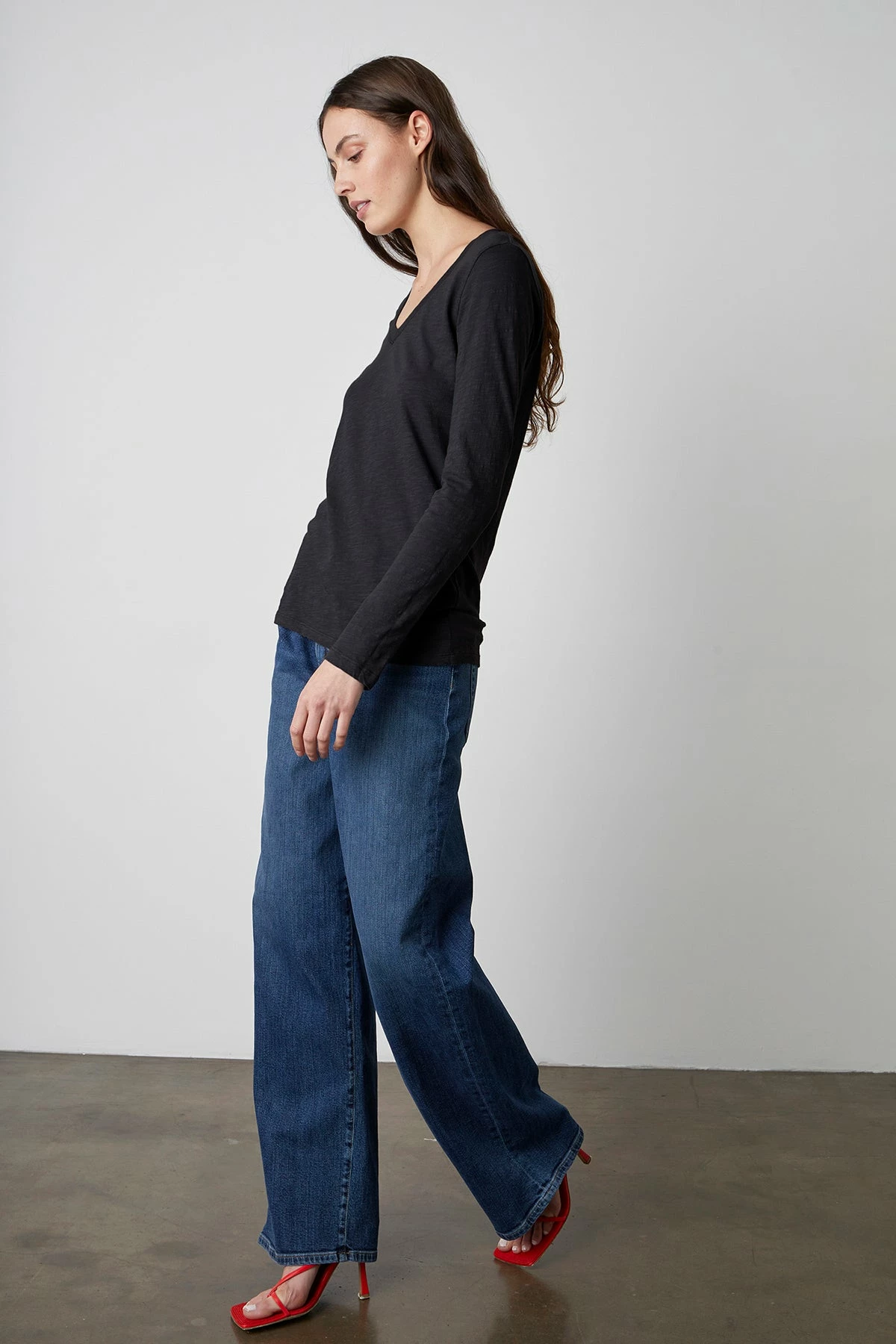 Velvet | Blaire Original Slub Tee - Black - Image 3