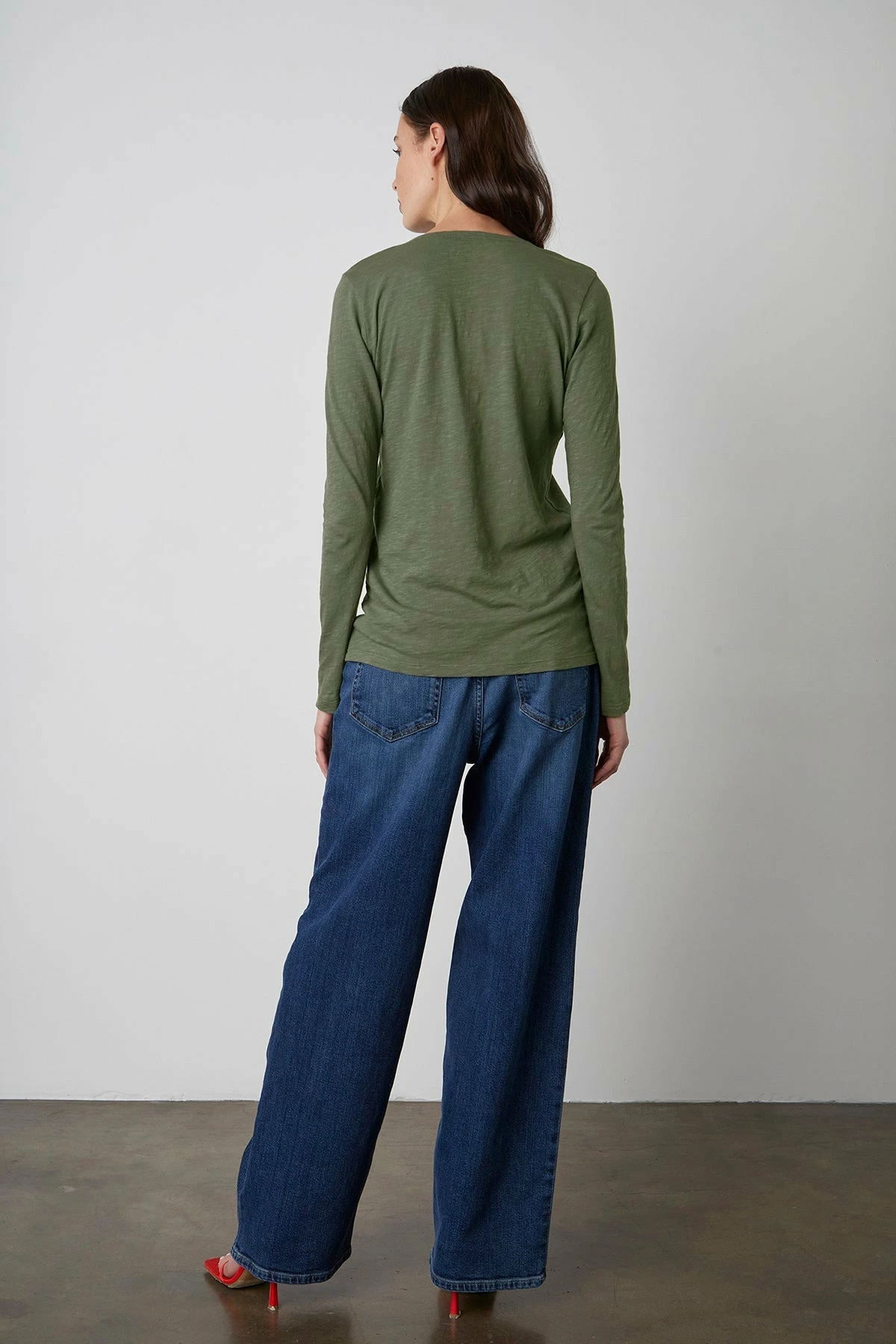 Velvet | Blaire Original Slub Tee - Olive - Image 4