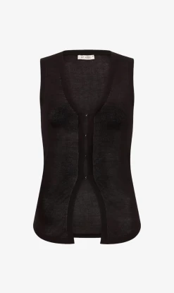 ST AGNI St. Agni | Fine Knit Vest - Black